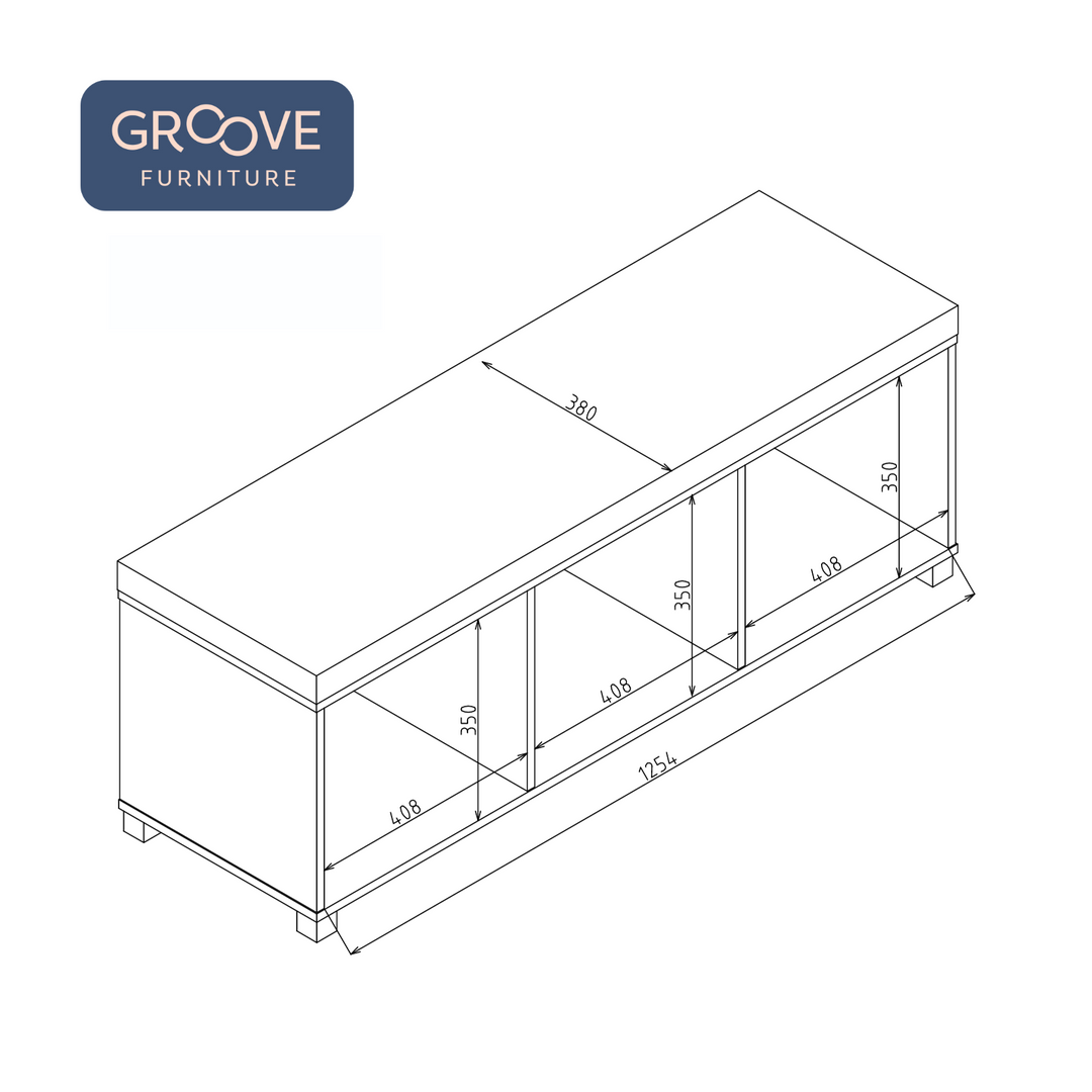 Arlington Hallway Bench Seat - Grey Oak