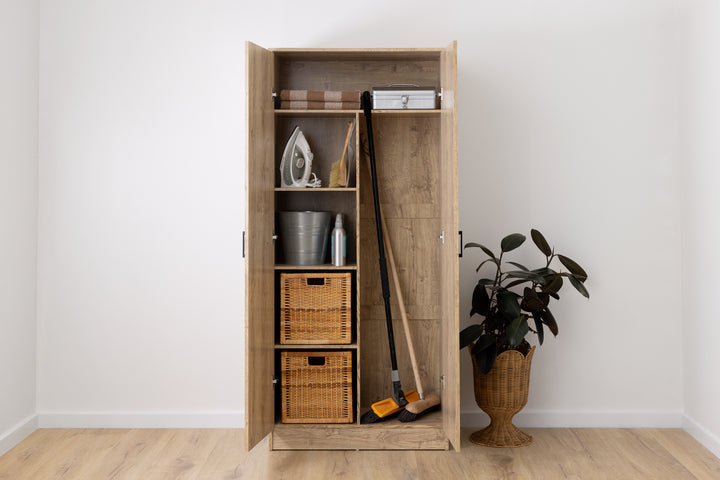 Macey Broom Cupboard - Oak