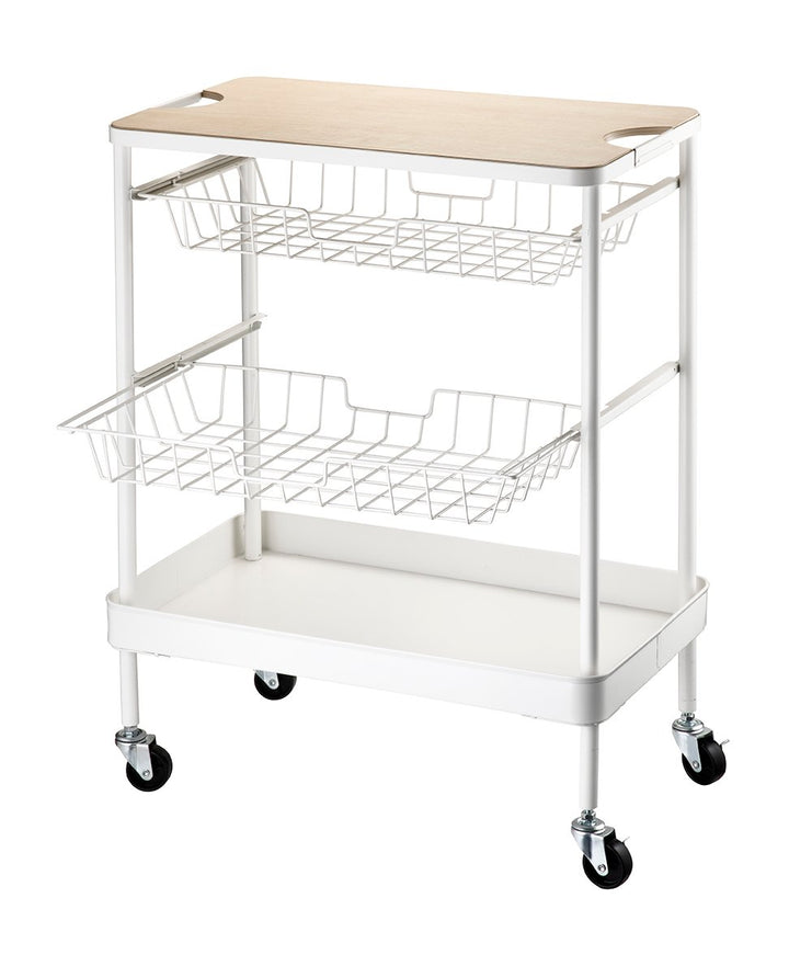 4 Tier Kitchen Trolley - White